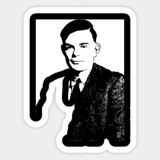 Alan Turing design (light) Sticker